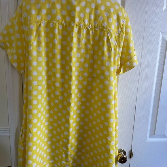 Lisa Marie Fernandez Yellow and White Polka Dot Top (XXL) - Picture 8 of 14